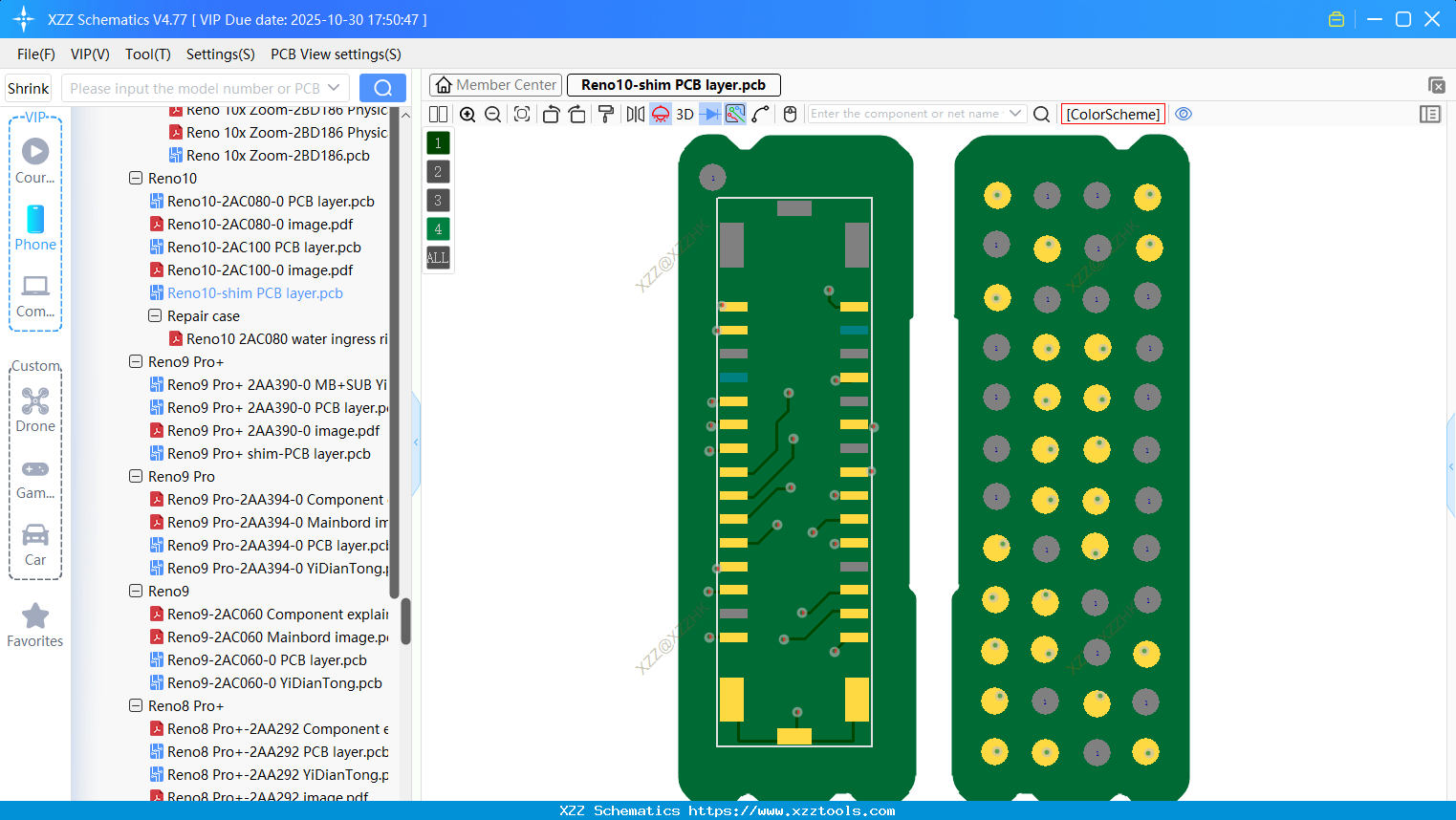 OPPO Reno10-shim PCB Layer